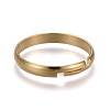 Adjustable 201 Stainless Steel Plain Band Rings STAS-P249-25B-G-3