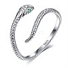 Rhodium Plated 925 Sterling Silver Cuff Rings RJEW-BB67113-7