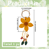 Leather and Alloy Keychain HJEW-WH20022-04A-04-2
