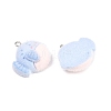 Flocking Opaque Resin Pendants RESI-P053-03A-P-2