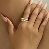 Stainless Steel Vintage Fashion Enamel Open Cuff Rings Lady Date Vacation Gift PZ5386-2-2