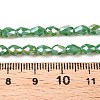 Opaque Solid Color Electroplate Glass Beads Strands EGLA-N013-P4mm-B04-4