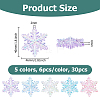 30Pcs 5 Colors AB Color Transparent Acrylic Chandelier Component Links TACR-HS0001-05-2