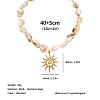 Ocean 304 Stainless Steel Pendant Natural Shell Nuggets Beaded Necklaces for Women WG8D776-04-1