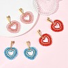 Glass Seed Bead Dangle Earrings EJEW-MZ00768-1