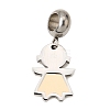 304 Stainless Steel European Dangle Charms STAS-O097-03B-1