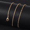 Ion Plating(IP) 304 Stainless Steel Unisex Cable Chain for Necklace STAS-P045-01G-B-4