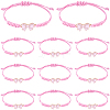 24Pcs Alloy Enamel Bowknot Link Bracelets BJEW-BM0001-03-7