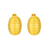 Geometric 304 Stainless Steel Stripe Oval Stud Earrings CQ0547-6