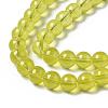 Baking Painted Transparent Glass Round Bead Strands DGLA-Q022-8mm-08-3