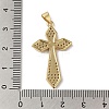 Rack Plating Brass Micro Pave Clear Cubic Zirconia Pendants KK-B092-41G-3