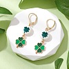 Synthetic White Jade Leverback Earrings EJEW-JE06307-2