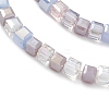 Gradient Color Electroplate Glass Bead Strands X1-GLAA-E042-05D-3