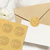 34 Sheets Self Adhesive Gold Foil Embossed Stickers DIY-WH0509-074-6