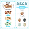 50Pcs Round Natural Flower Amazonite and 15Pcs 3 Colors Fish Dyed Synthetic Turquoise Beads Sets G-TA0003-04-4