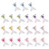 28Pcs 7 Colors Luminous Transparent Resin Pendants RESI-TA0002-08-2