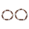 2Pcs Natural Coconut & Synthetic Turquoise Beads Stretch Bracelets for Men Women BJEW-JB12498-2