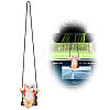 Resin Cat Pendant Decorations HJEW-WH0102-018-8