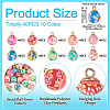 40Pcs 10 Colos Handmade Polymer Clay Pendants CLAY-TA0001-95-4