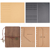 Rectangle Imitation Leather with Alloy Scrapbook DIY Binder Photo Album AJEW-WH20006-475A-7