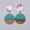 Resin & Wood Dangle Earrings EJEW-JE03021-02-2