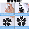 Gorgecraft 4 Sheets 2 Colors Flower PVC Waterproof Car Stickers DIY-GF0008-94B-5