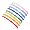 8pcs 8 Colors Resin Evil Eye & Glass Seed Beaded Stretch Bracelet Sets BJEW-JB10527-5
