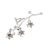Three-Dimensional Flower Brass Pendants KK-V006-02P-01-3