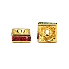 Brass Rhinestone Spacer Beads RSB074NFG-4