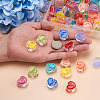 Craftdady 90Pcs 9 Colors Transparent Enamel Acrylic Beads TACR-CD0001-06-11