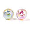 Printed Transparent Acrylic Beads MACR-T048-09-2