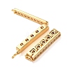 Brass Micro Pave Clear Cubic Zirconia Twister Clasps KK-K422-16G-2