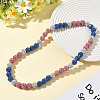 1Pc Polymer Clay Rhinestone Round Beaded Stretch Necklaces NJEW-SP0001-14I-5