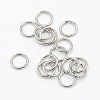 Tarnish Resistant 304 Stainless Steel Open Jump Rings STAS-M008-04F-1