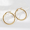 PVD Vacuum Plating 201 Stainless Steel Hoop Earrings for Women EJEW-G260-02A-G-5