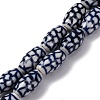 Handmade Blue and White Porcelain Beads Strands PORC-I027-10-1