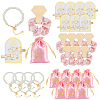 Glass Pearl Bracelets and Hair Tie and Acrylic Alligator Hair Clips Sets SJEW-OC00001-1