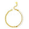 Elegant Shell Pearl Stainless Steel Golden Plated Women's Bracelet JS6552-1