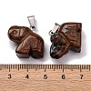 Natural Mahogany Obsidian Pendants G-B127-05P-05-4