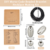 DIY Morse Code Beaded Bracelet Necklace Making Kit DIY-SC0024-46D-2