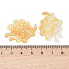 Natural Yellow Shell Carved Cabochons SSHEL-C012-24B-3