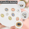 8Pcs 5 Styles Resin & ABS Imitation Pearl & Iron &  Glass Shoe Buckle Clips FIND-CP0002-95-5