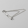 Brass Hanging Chains Collar Pins Tie Clips AJEW-WH0401-65P-2