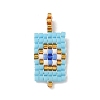 Glass Seed Beaded Pendants PALLOY-MZ00909-02-3