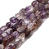 Natural Purple Phantom Quartz Purple Lodolite Quartz Beads Strands G-I390-A01-2