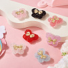 7Pcs 7 Colors Opaque Acrylic Beads and Alloy Bowknot SACR-TA0001-52-5