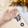 Handmade Lampwork Turkish Evil Eyes Pendant Decorations HJEW-GF0001-74-3