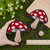2Pcs Polyester Towel Embroidery Cloth Iron on Patches PATC-FG0002-46B-3