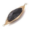 Faceted Glass Horse Eye Links Connector Charms PALLOY-JF04803-5