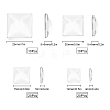 SUNNYCLUE Transparent Glass Square Cabochons DIY-SC0001-92-2